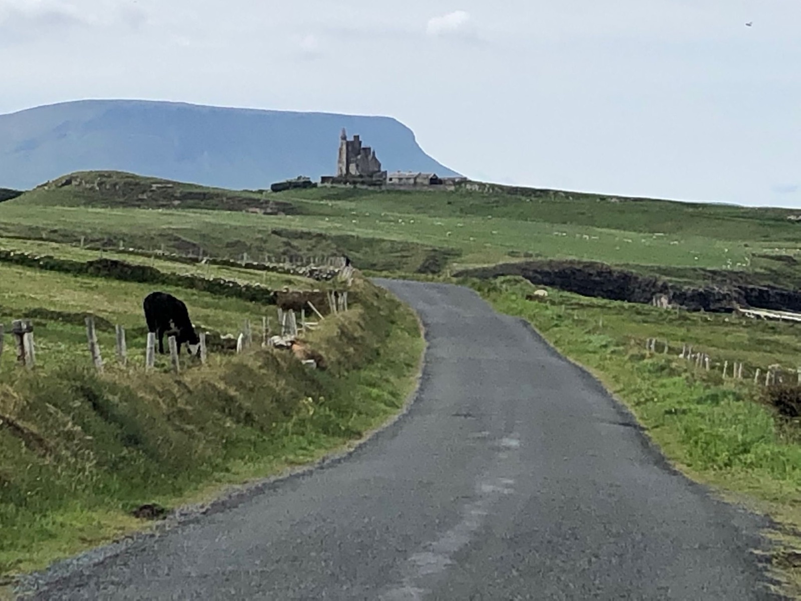 Classiebawn Castle near Mullaghmore, County Sligo, with Benbulben mountain rising behind